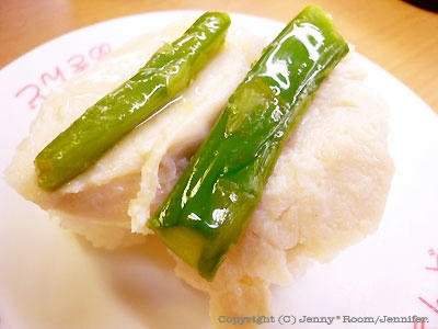 蒸し鶏アスパラにぎり