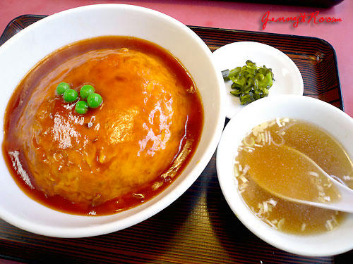 蟹玉甘酢掛けご飯
