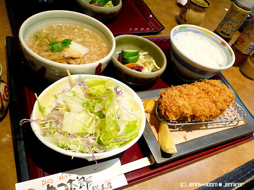 ロースかつ うどん セット