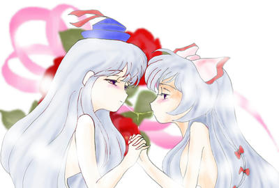 けーね×もこ