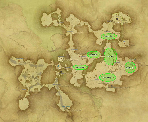 ギャザラーマップ 黒衣森 北部森林 Ff14で戯れる