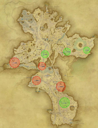 ギャザラーマップ 中央ザナラーン Ff14で戯れる
