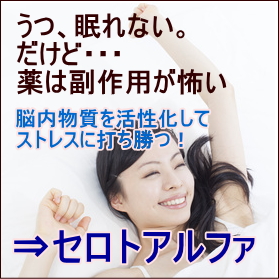 うつ、不眠、ストレスにセロトアルファ