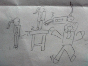 U君作