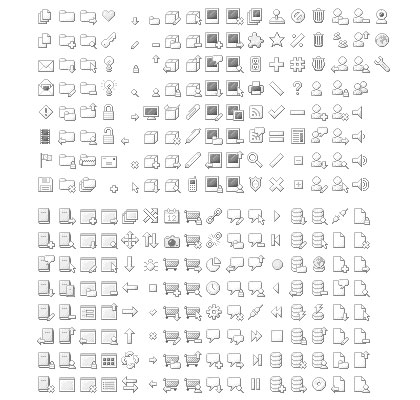 白抜き無料アイコン259種類