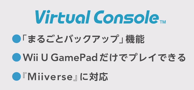 WiiU VC バーチャルコンソール