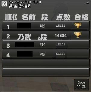 3段合格