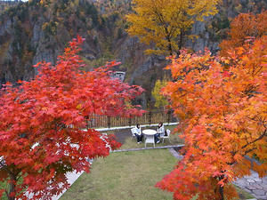豊平峡ダム湖周辺の紅葉