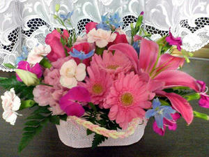 ピンクバスケット