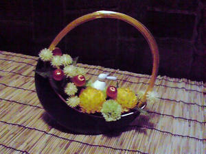 お月見プリザーブドフラワー