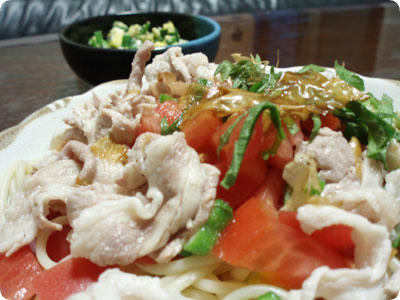 パスタに入れる梅肉を忘れたけど十分美味しかったです