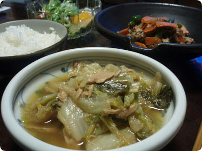 「白菜の簡単うま煮」が父親に好評でした