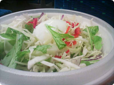 新幹線内にて夕食