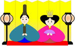 ひなまつり　春　ぬりえ