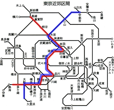 新宿 路線 湘南 図 ライン 湘南新宿ラインの路線図で停車駅・所要時間をチェック！【街画コム】