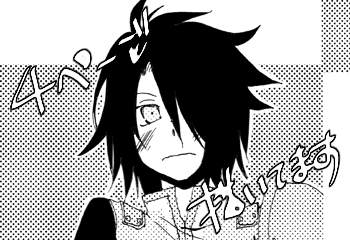 イラストだけベタ髪にしてみた…。