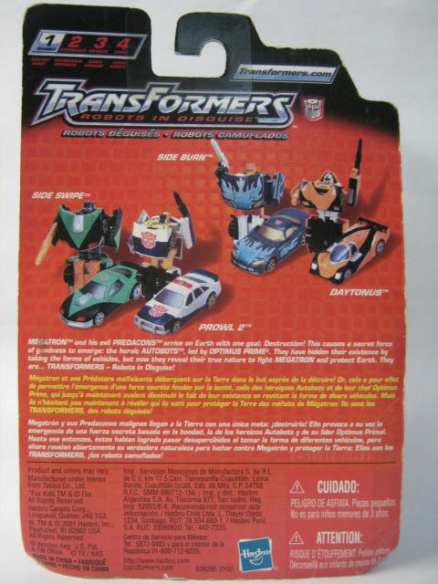 TRANSFORMERS ROBOT IN DISGUISE PROWL2&SIDE SWIPE TRANSFORMERS ROBOT IN DISGUISE PROWL2&SIDE SWIPE