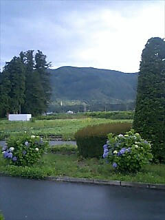 宿の前の風景