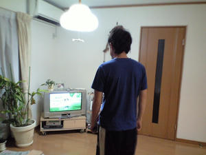 ダンナ、Wii Fit中！