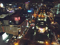 テレビ塔から大通公園を見る