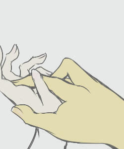 手で