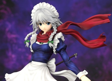 東方妖々夢の自機として登場した「十六夜咲夜」のフィギュアをネットで