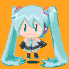 てくてく歩く初音ミクは多分こう