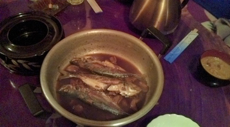 上山市酒蔵 アジの煮付け