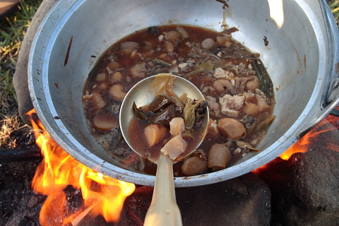 カレールーを投入したところ