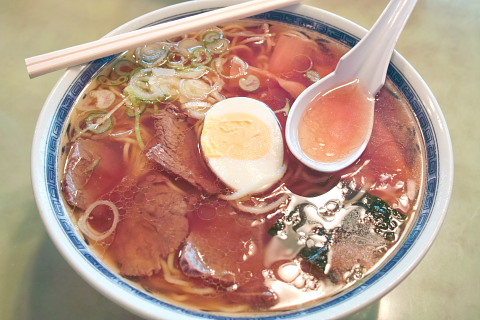皿谷食堂の中華そば 大盛~