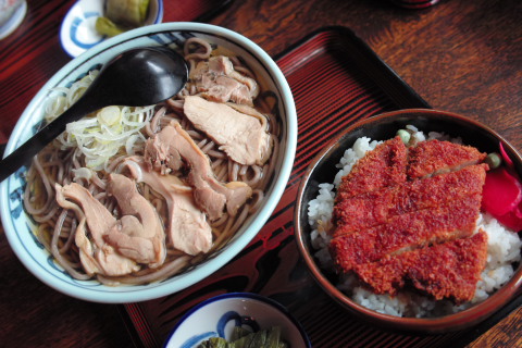 これぞ肉そば、ソースカツ丼