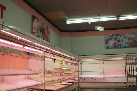 ヤマザワ北駅前店 閉店日の店内