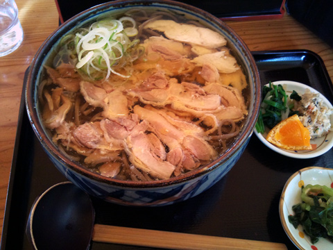 あおば 冷たい肉そば 大盛