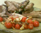 豚肉アスパラ、ねぎ巻き