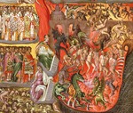 Detail of Hell in a painting depicting the Second Coming