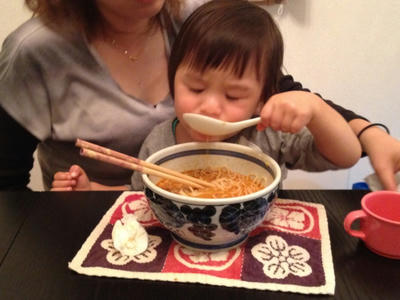 ミニダボ、スープをいただく！