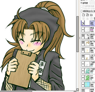 保存しなかったベタ塗り…orz
