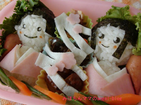 七夕キャラ弁・織姫と彦星