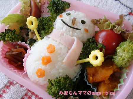 雪だるまのキャラ弁
