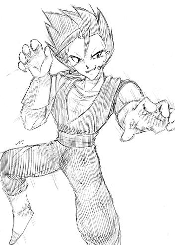構えが変なベジット。