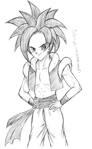 ゴジータ衣装な主人公くん。