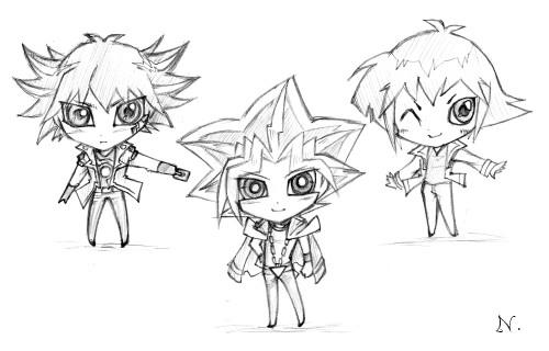 遊星くんが一番描き難い（汗）