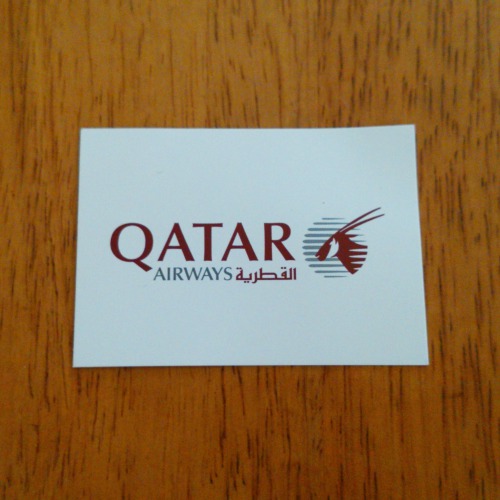 カタール航空のアメニティ　カード