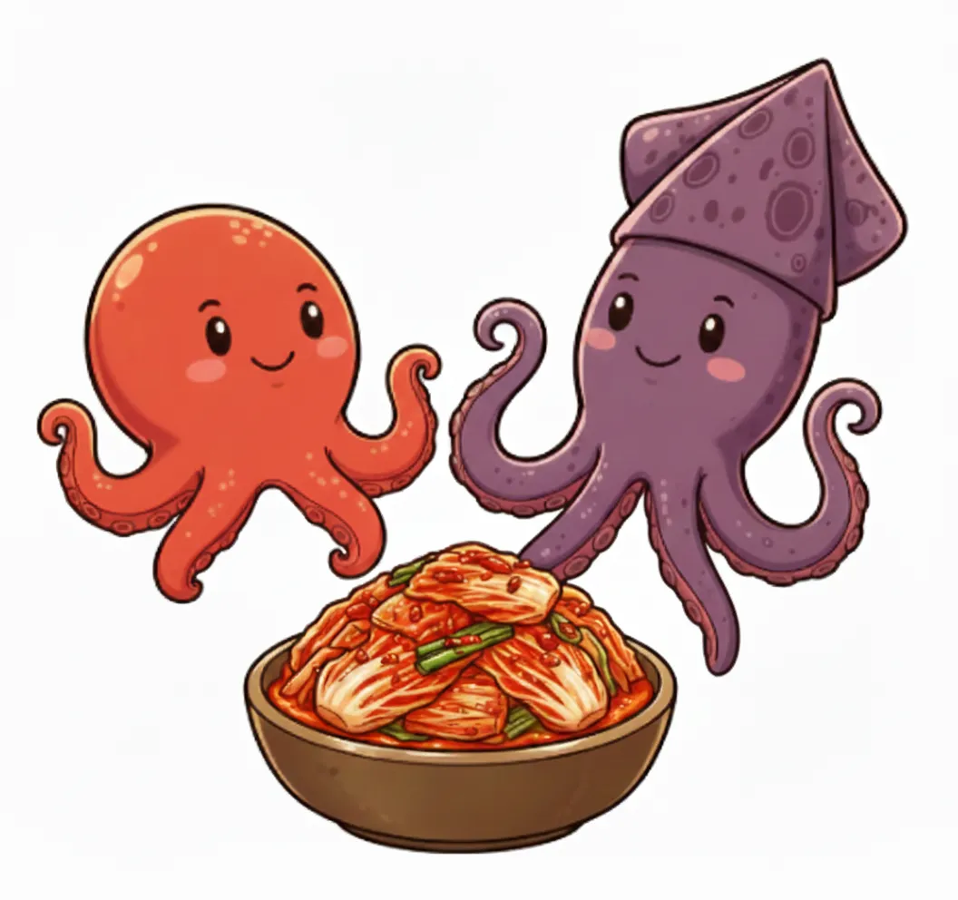イカとタコとキムチ