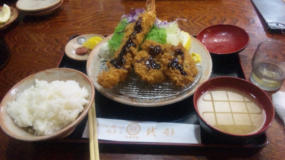 大エビヒレカツ定食
