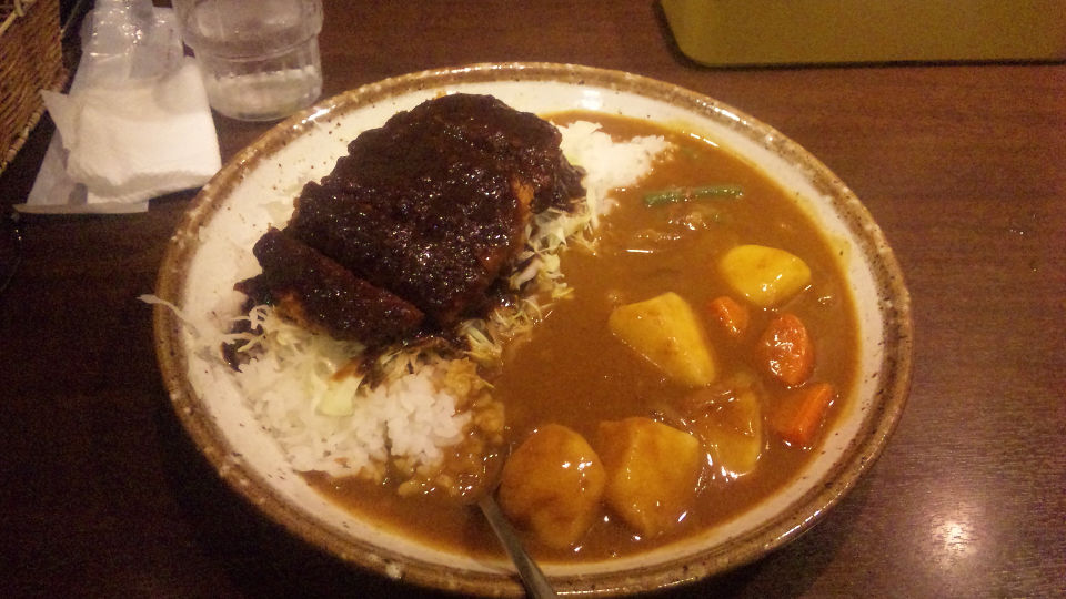 ソースカツカレー+野菜トッピング