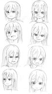 似せて表情を描く練習