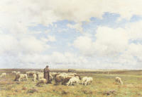 羊の群れと羊飼い
