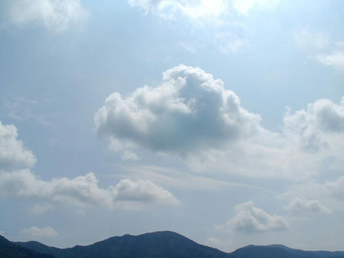 青い空、白い雲