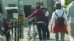 警察官の自転車の取り締まり